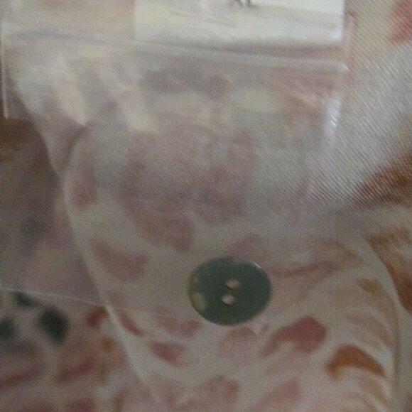 Entro NWOT Spotted Multi Button Top Colorful Leopard Print Oversized Lagonlook S - Picture 8 of 10